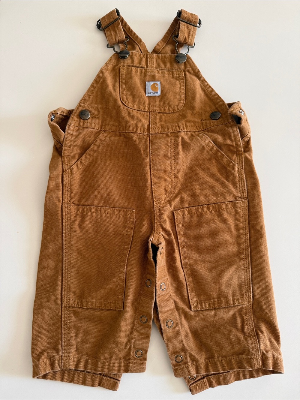 Carhartt Kids Brown/Tan Duck Overalls